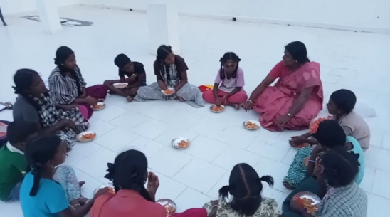 Discussion with children of Supplementary Education Centre
